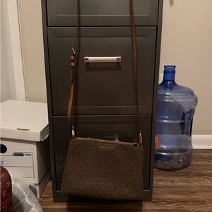 Michael Kors Tan Monogram Crossbody Bag